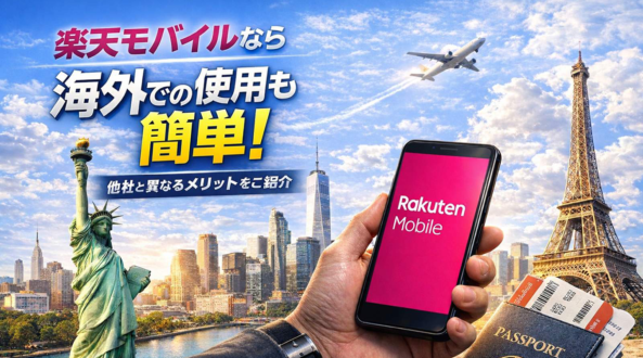 楽天モバイルなら海外での使用も簡単！海外で使用する際のメリット＆デメリットもご紹介。