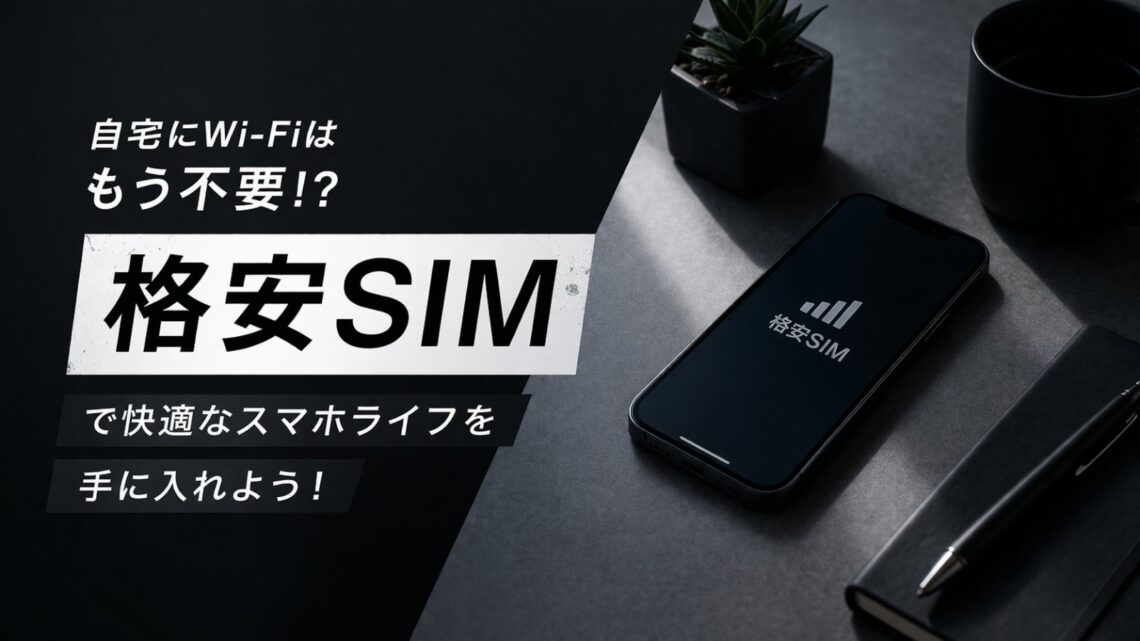 自宅にWi-Fiはもう不要！？格安SIMで快適スマホライフを手に入れよう！