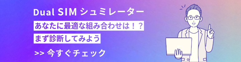 デュアルSIMシュミレーター　あなたに最適な組み合わせは？まずは診断してみよう